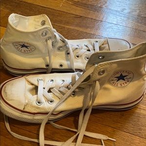 White Converse Chuck Taylor All Star high tops